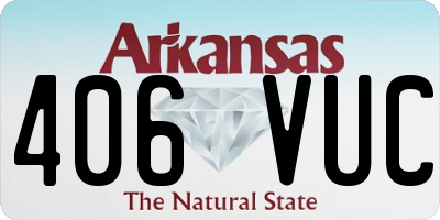 AR license plate 406VUC