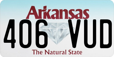 AR license plate 406VUD