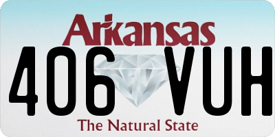 AR license plate 406VUH