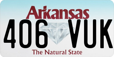 AR license plate 406VUK