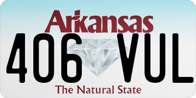 AR license plate 406VUL