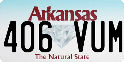 AR license plate 406VUM
