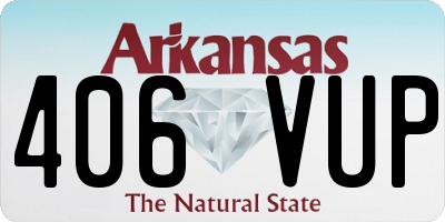 AR license plate 406VUP