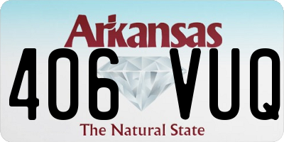 AR license plate 406VUQ