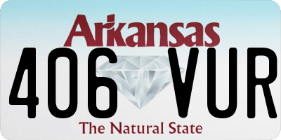 AR license plate 406VUR