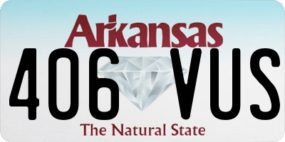 AR license plate 406VUS