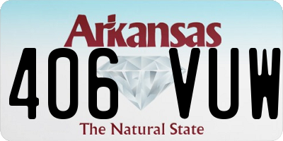 AR license plate 406VUW