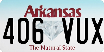 AR license plate 406VUX