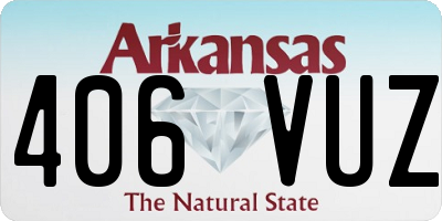 AR license plate 406VUZ