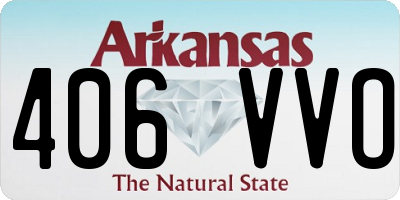 AR license plate 406VVO
