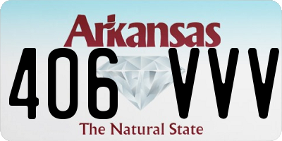 AR license plate 406VVV