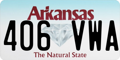 AR license plate 406VWA