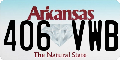 AR license plate 406VWB