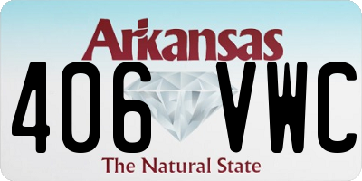 AR license plate 406VWC