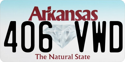 AR license plate 406VWD