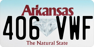 AR license plate 406VWF