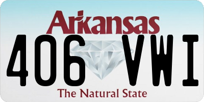 AR license plate 406VWI