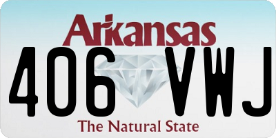 AR license plate 406VWJ