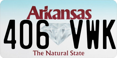AR license plate 406VWK
