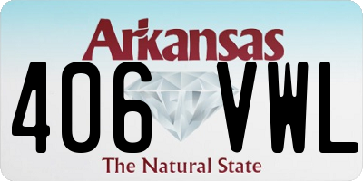 AR license plate 406VWL