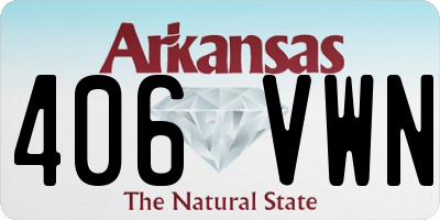 AR license plate 406VWN