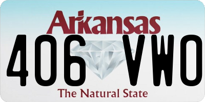 AR license plate 406VWO