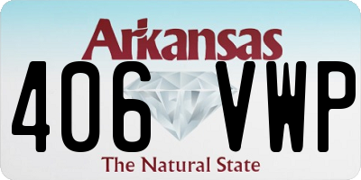 AR license plate 406VWP