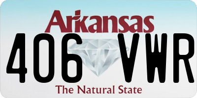 AR license plate 406VWR