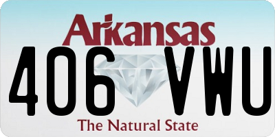 AR license plate 406VWU
