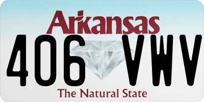 AR license plate 406VWV