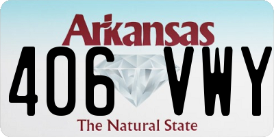 AR license plate 406VWY