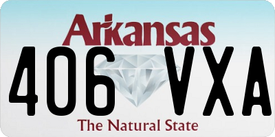 AR license plate 406VXA