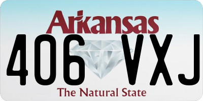 AR license plate 406VXJ