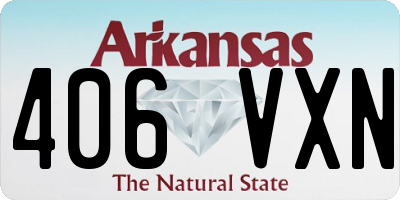 AR license plate 406VXN