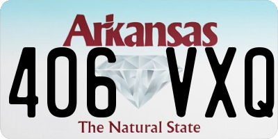 AR license plate 406VXQ
