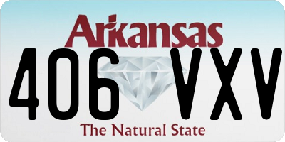 AR license plate 406VXV