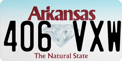 AR license plate 406VXW