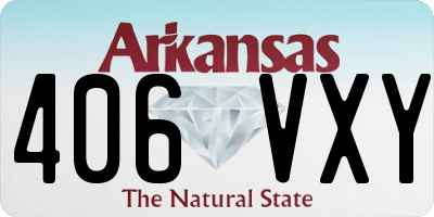 AR license plate 406VXY