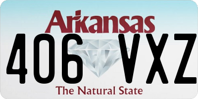 AR license plate 406VXZ