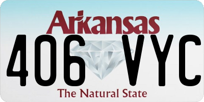 AR license plate 406VYC