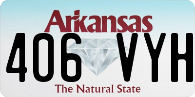 AR license plate 406VYH