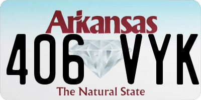 AR license plate 406VYK