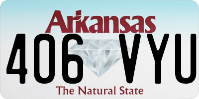 AR license plate 406VYU