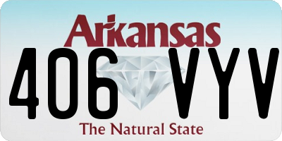 AR license plate 406VYV