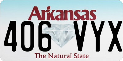 AR license plate 406VYX