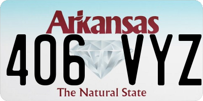 AR license plate 406VYZ
