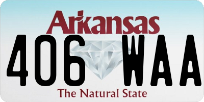 AR license plate 406WAA