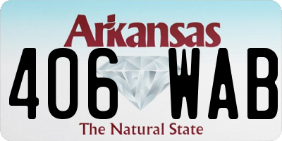 AR license plate 406WAB