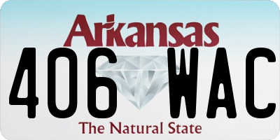 AR license plate 406WAC