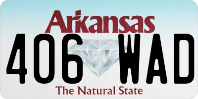 AR license plate 406WAD